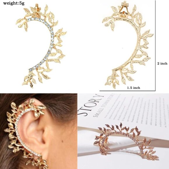 Crystal Pearl Flower Climbers Crawler Stud Earring Cute Rhinestone Resin Floral - Picture 3 of 7